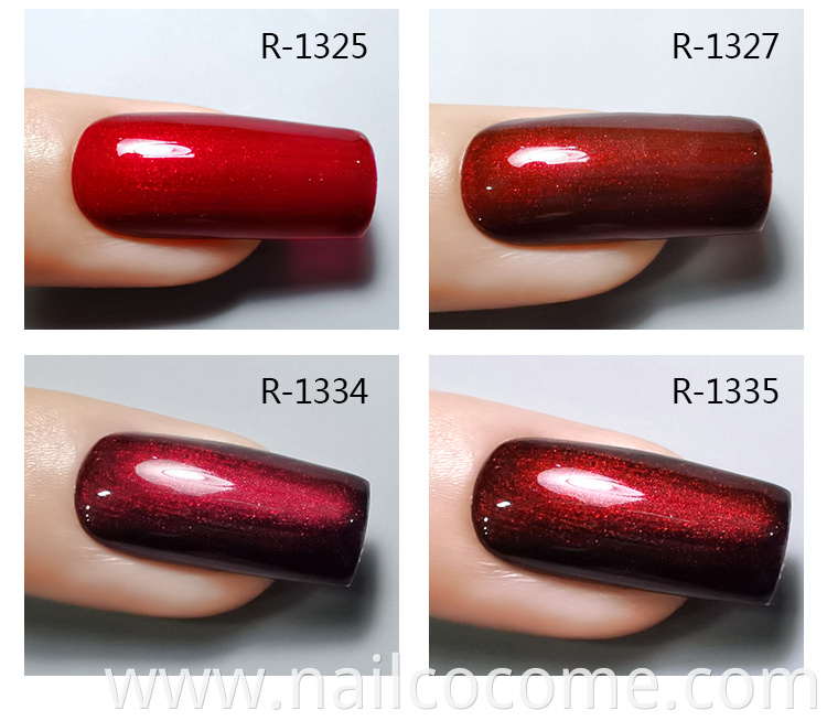 CCO Hot Sale Wholesale Christmas red nail gel 7.3 ml Soak Off Nail Polish Colors